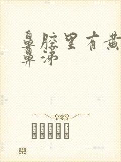 鼻腔里有黄色的鼻涕