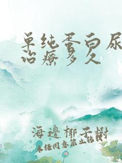 单纯蛋白尿需要治疗多久