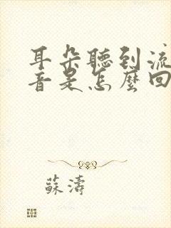 耳朵听到流水声音是怎么回事