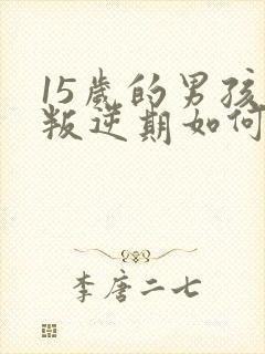 15岁的男孩子叛逆期如何去管教