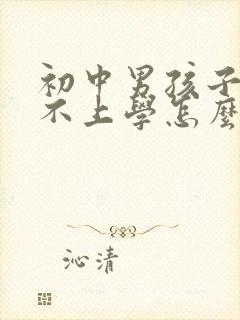 初中男孩子叛逆不上学怎么办