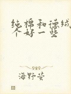 纯棉和德绒棉哪个好一些