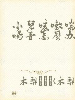 小儿咳嗽喘气有鸣音怎么办