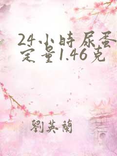 24小时尿蛋白定量1.46克