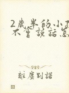 2岁半的小孩还不会说话怎么办