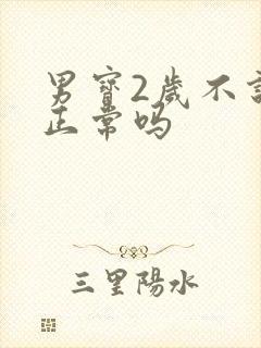 男宝2岁不说话正常吗