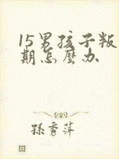 15男孩子叛逆期怎么办