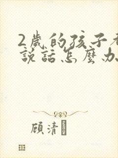 2岁的孩子都不说话怎么办