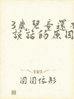 3岁儿童还不会说话的原因