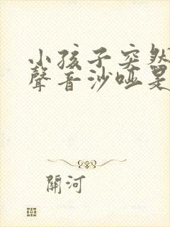 小孩子突然说话声音沙哑是什么原因