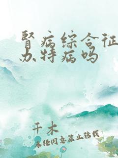 肾病综合征可以办特病吗