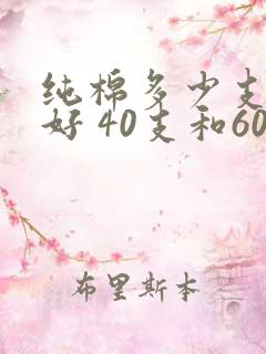 纯棉多少支棉最好 40支和60支