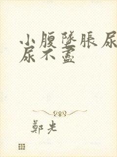 小腹坠胀尿无力尿不尽