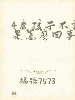 4岁孩子不说话是怎么回事