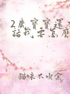 2岁宝宝还不说话我要怎么训练