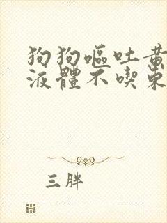 狗狗呕吐黄粘稠液体不吃东西