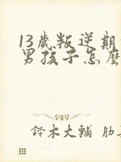 13岁叛逆期的男孩子怎么去引导