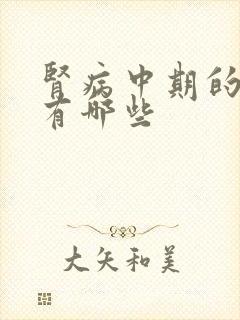 肾病中期的症状有哪些