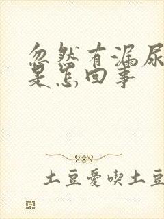 忽然有漏尿现象是怎回事