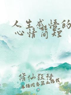 人生感悟的句子 心情简短