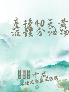 产后40天黄色液体分泌物