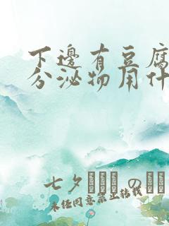 下边有豆腐渣的分泌物用什么药