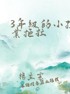 3年级的小孩作业拖拉