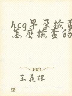 hcg早孕检查怎么检查的