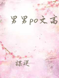 男男po文高h