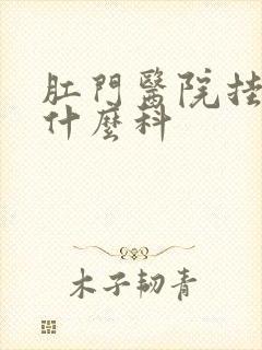 肛门医院挂号挂什么科