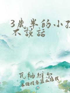 3岁半的小孩还不说话