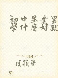 初中毕业男孩子学什么好就业