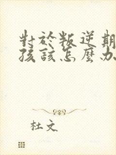 对于叛逆期的男孩该怎么办