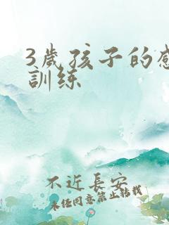 3岁孩子的感统训练