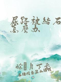 尿路被结石堵了怎么办