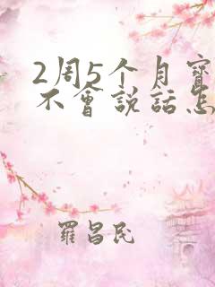 2周5个月宝宝不会说话怎么办