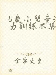 5岁小儿童注意力训练不集中