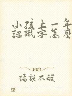 小孩上一年级不认识字怎么办