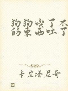 狗狗吃了不消化的东西吐了怎么办