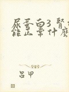 尿蛋白3 肾功能正常什么原因