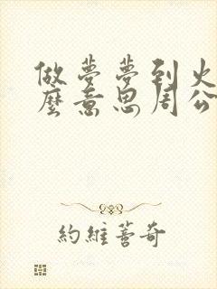 做梦梦到火是什么意思周公解梦