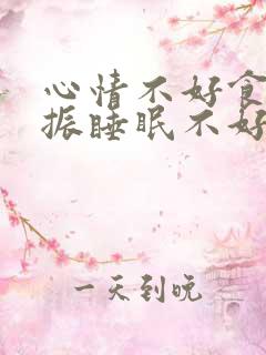 心情不好食欲不振睡眠不好