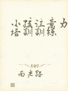 小孩注意力训练培训训练