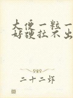 大便一粒一粒的好硬拉不出来怎么办