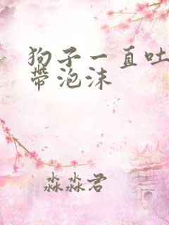 狗子一直吐黄水带泡沫