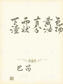 下面有黄色豆腐渣状分泌物没有异味