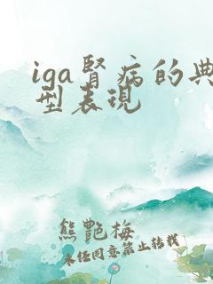 iga肾病的典型表现