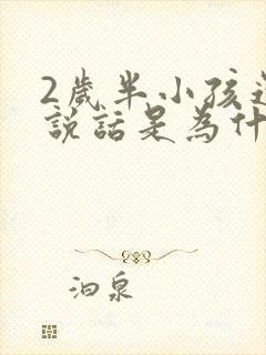 2岁半小孩还不说话是为什么