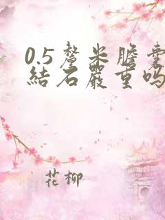 0.5厘米胆囊结石严重吗