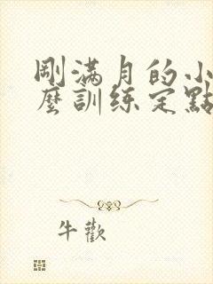 刚满月的小狗怎么训练定点大小便